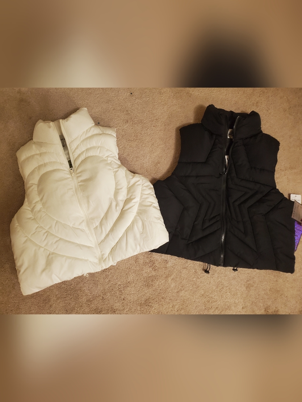 ✨️BUNDLE✨️NWT Madden Girl White and Black Quilted Puffer Vests